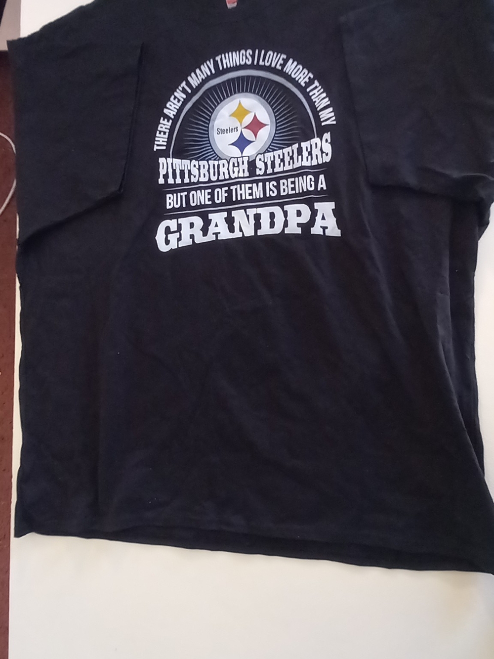Hanes Black Pittsburgh Steelers Grandpa Graphic Tee